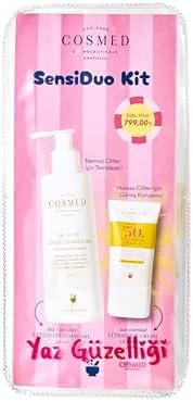 COSMED SensiDuo Kit, Gentle Cleansing Gel 200ml ve Ultrasense SPF50+ Güneş Kremi 40ml, Hassas Ciltler İçin