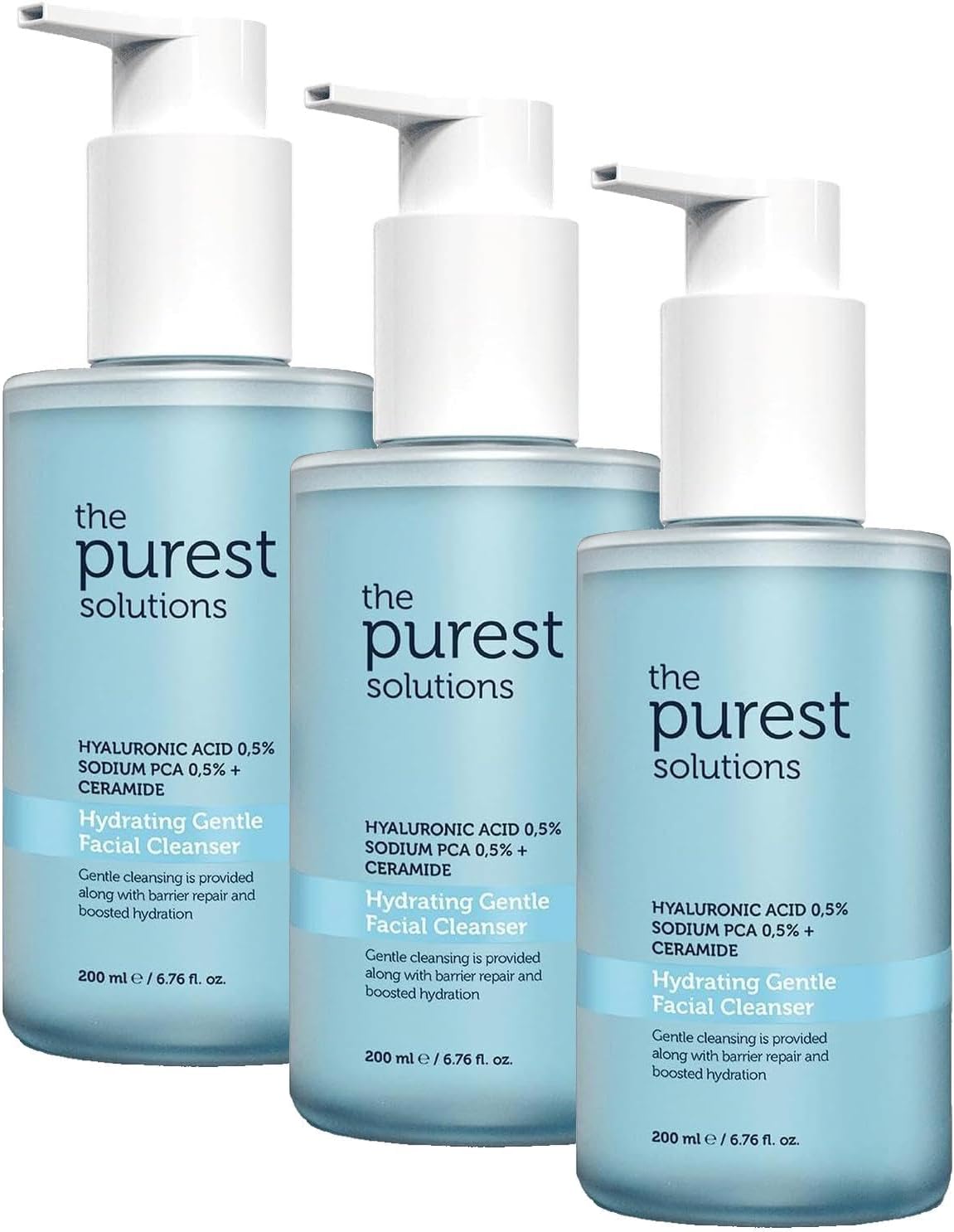 The Purest Solutions Hydrating Gentle Facial Cleanser%0,5 Hyaluronic Acid%0.5 Sodium PCA Ceramide (3 paketi)