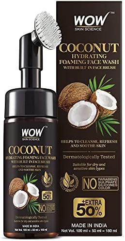 Alternative view of WOW Skin Hindistan Cevizi Nemlendirici Yüz Yıkama Köpüğü ve Dahili Fırçalı Arındırıcı Parlatıcı Yüzde Doksan Sekiz Doğal İçerik