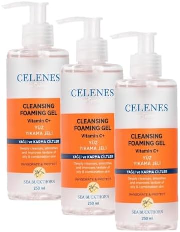By Sweden Sea Buckthorn Yüz Yıkama Jeli Yağlı ve Karma Ciltler için 250 ml (3 paketi)