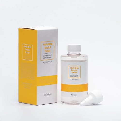 BibimCos Yüz Toniği AHA-BHA Peeling ve Arındırıcı Tonik, Pürüzsüz, Işıltılı Ciltler İçin Nazik Cilt Bakımı, Sebum Dengesini Korur, 200 ml