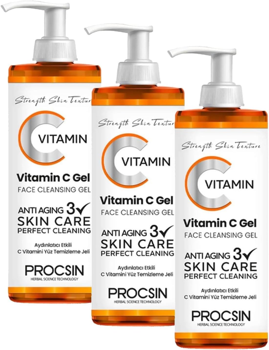 Alternative view of PROCSIN C Vitamini Yüz Temizleme Jeli, Aydınlatıcı & Arındırıcı, Cilt Canlandırıcı & Nemlendirici, Günlük Derinlemesine Temizlik, 150 ML (3 paketi)