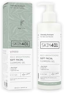 SKIN401 Pirinç Özlü Aydınlatıcı Yüz Temizleme Jeli 200ml