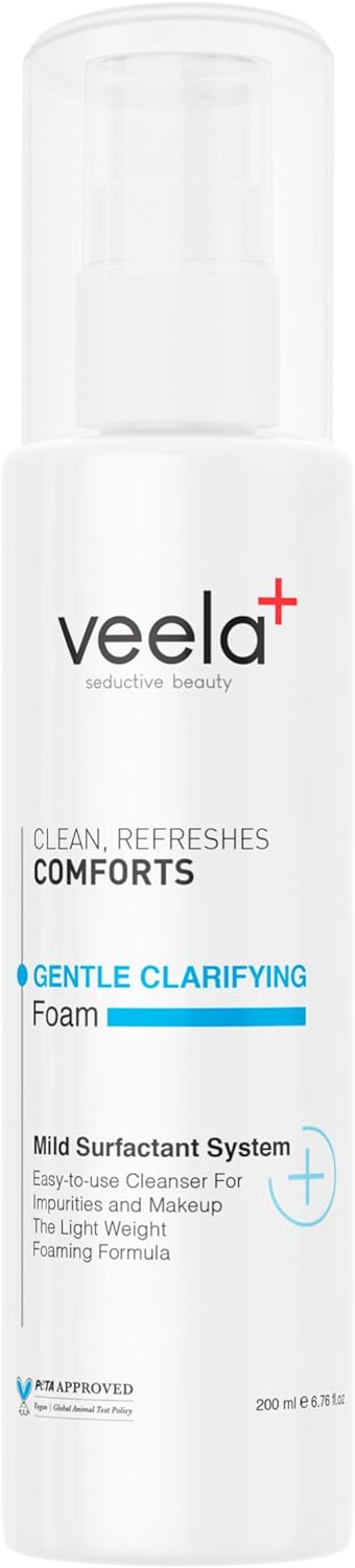 Veela Pürüzsüzleştirici, Yenileyici Yüz Köpüğü – Gentle Clarifying Foam | AHA/BHA | Kurutmayan Formül