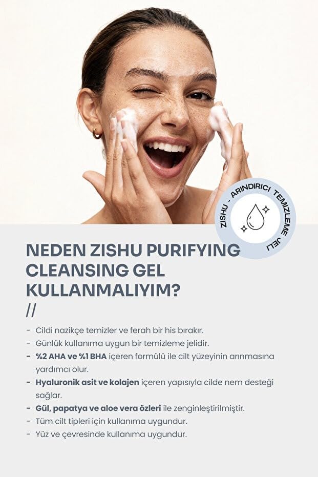 Zishu Arındırıcı Temizleme Jeli Eğilimli, Yağlı, Karma ve Kuru Ciltler