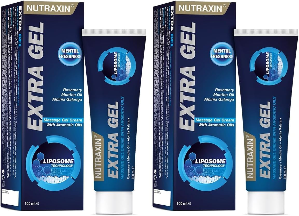 Nutraxin Gel – Glukozamin, Kondroitin, Şeytan Pençesi ve Ak Söğüt İçeren Eklem Destekleyici Masaj Jeli – 100 ml – Lipozom Teknolojili (2 paketi)