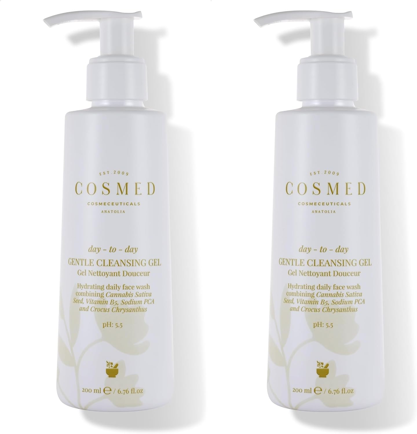 Alternative view of Cosmed Nemlendirici Etkili Nazik Yüz Temizleme Jeli, Gentle Cleansing Gel, 200 ml (2 paketi)