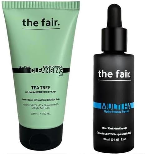 Yağlı Akneye Yatkın Cilt Temizleme Jeli 150 ml ve Hiyarülonik Asit Serum 30 ml