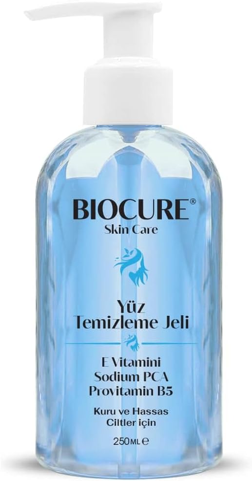 Yüz Temizleme Jeli, E Vitamini, Sodyum PCA, Provitamin B5, Kuru ve Hassas Ciltler için, 250ml