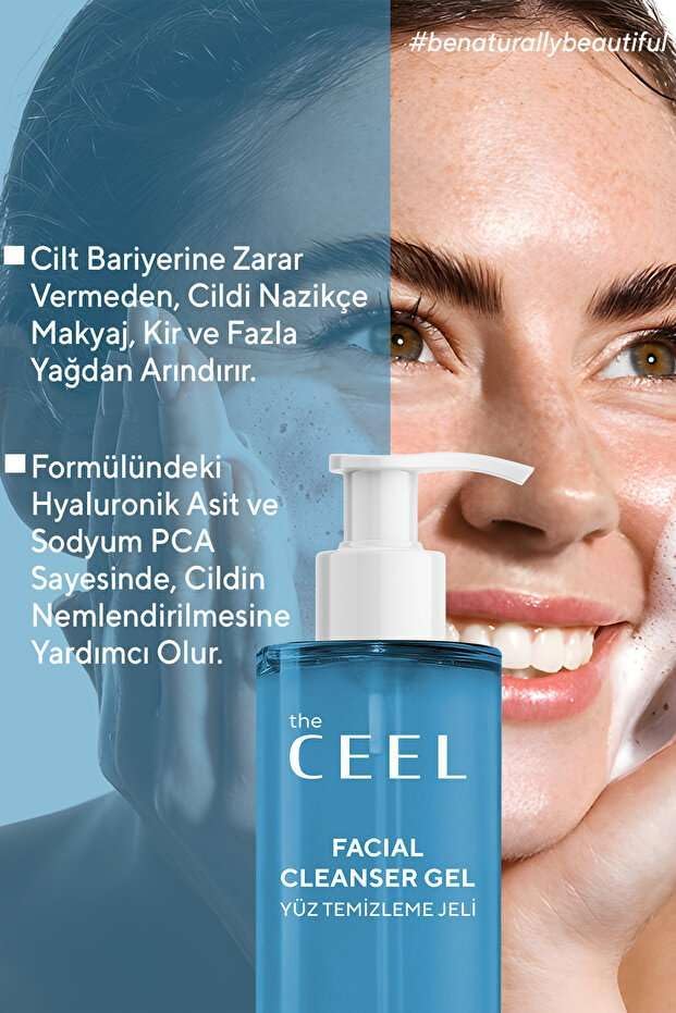 Alternative view of The Ceel Seramid Etkili Yüz Temizleme Jeli 200 ml - Hyaluronik Asit, Panthenol ve Probiyotik İçeren Nemlendirici ve Arındırıcı Yüz Yıkama Jeli, Tüm Cilt Tipleri İçin Günlük Temizleyici